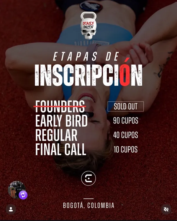 Etapas de inscripción de Deadly Dozen