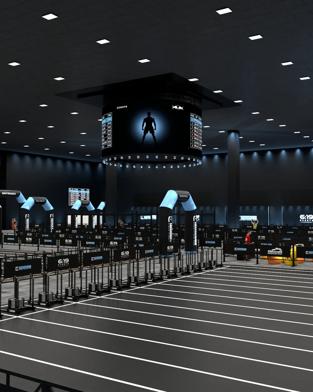 Pórtico de la estación SkiErg en Project Race